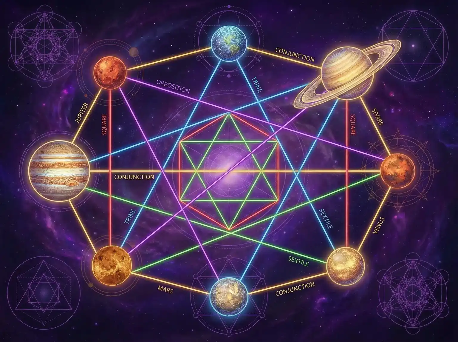 行星相位解读 - 传送门 | 占星学进阶